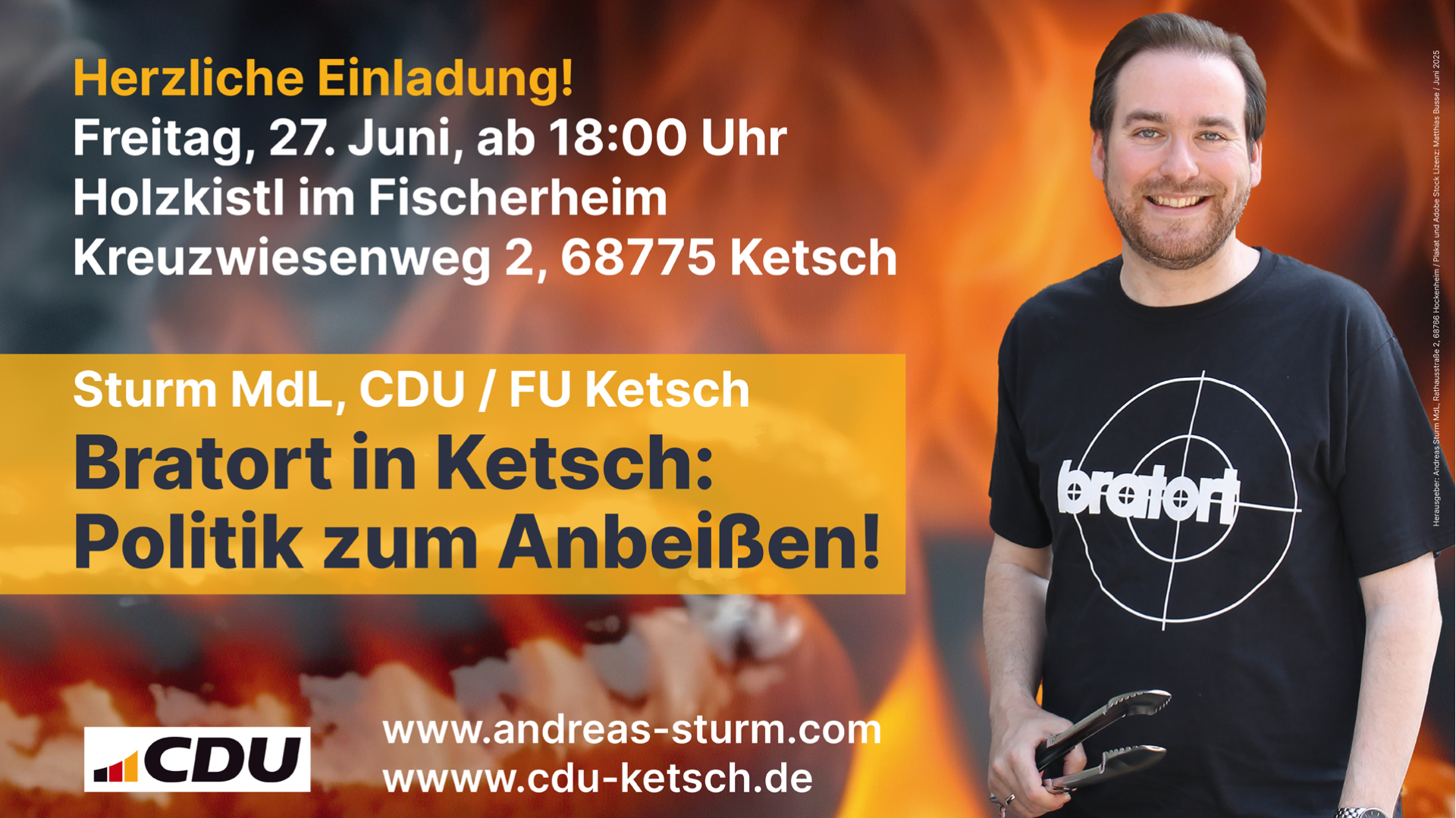 Bratort am Freitag, 27. Juni 2025 in Ketsch