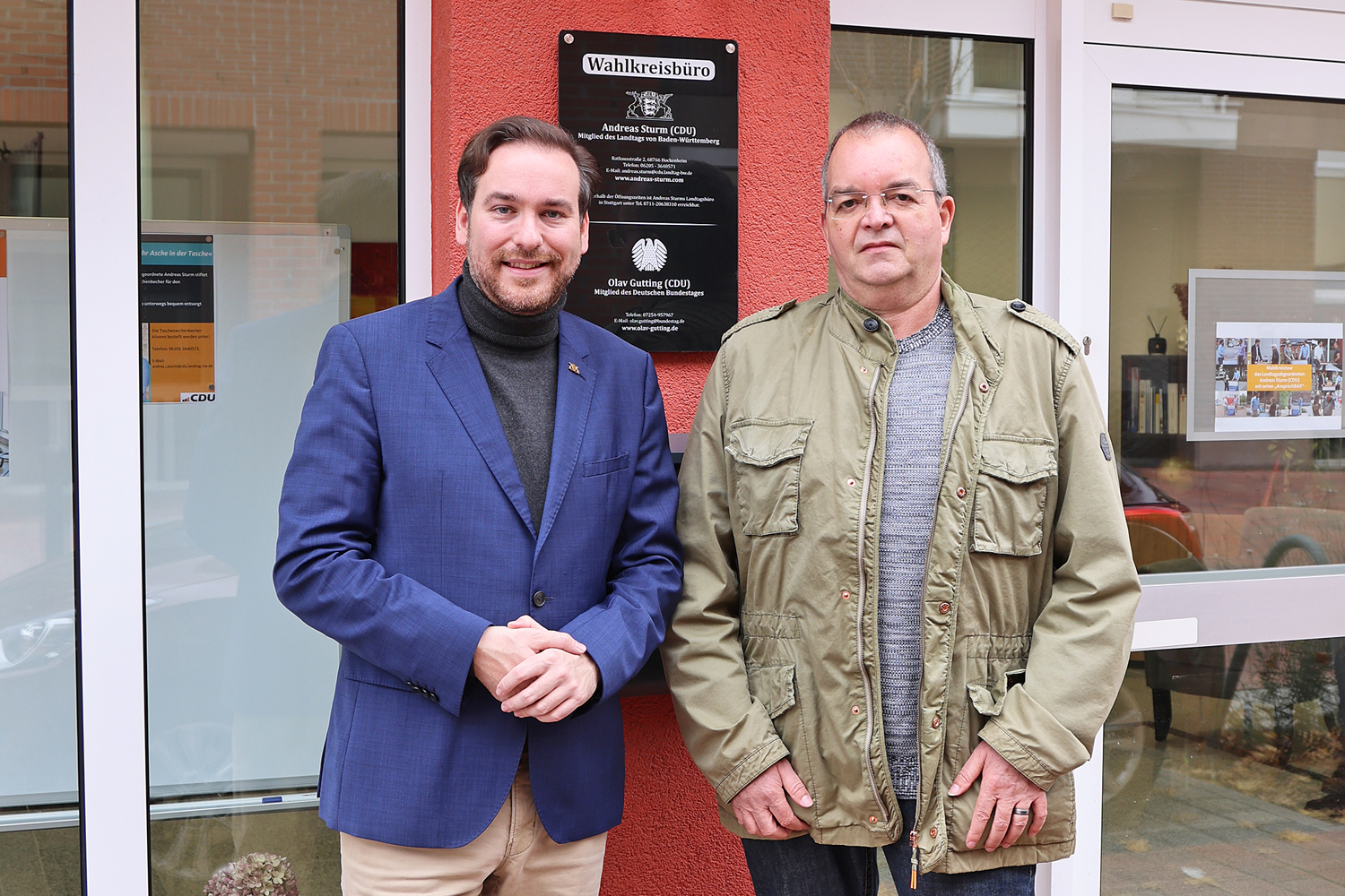 Andreas Sturm MdL und Versichertenberater Andreas Gretzer (Foto: Busse)
