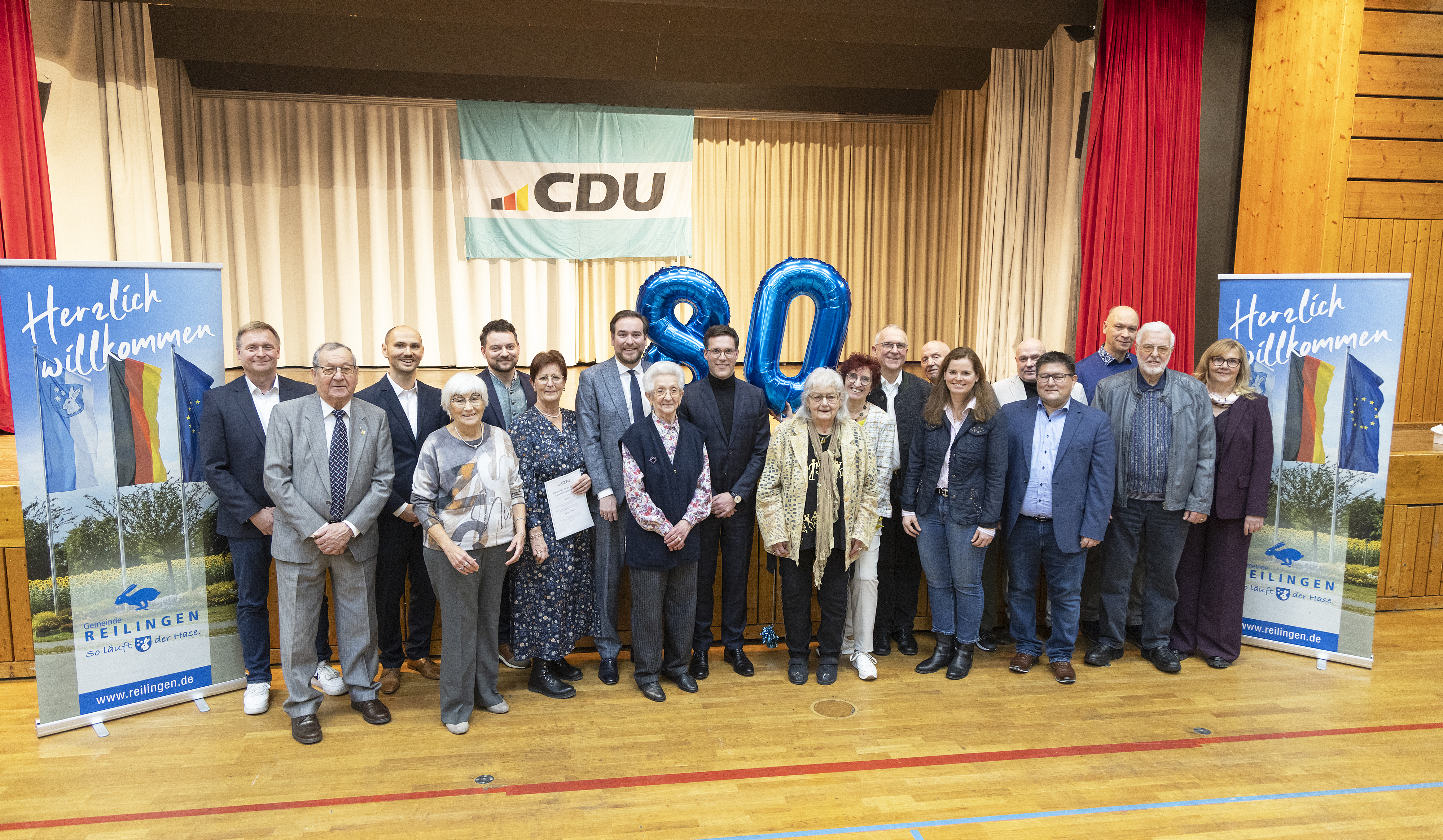 Jubil�umsfeier: CDU HoRAN feierte 80-j�hriges Bestehen mit Andreas Sturm MdL und CDU-Landeschef Manuel Hagel. (Foto: Busse)
